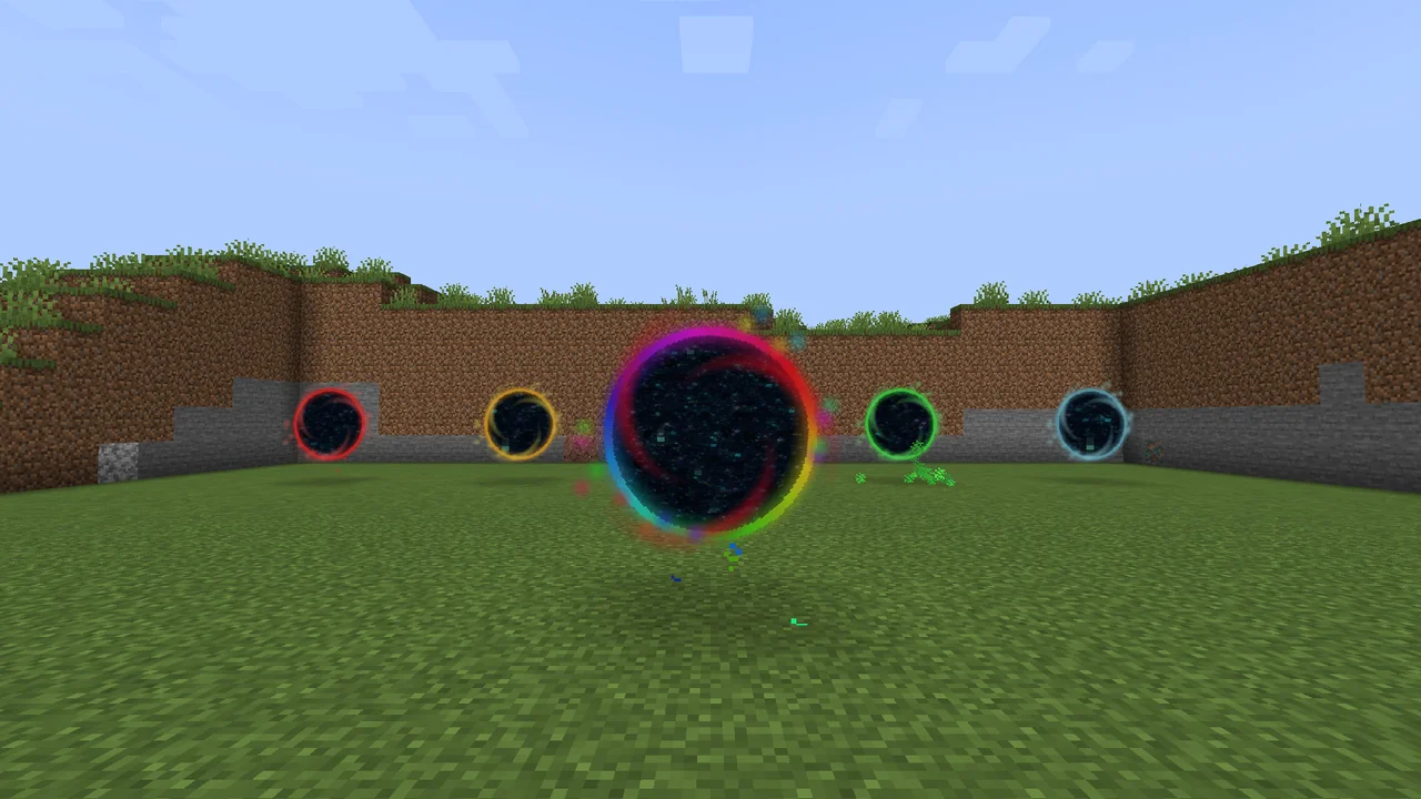 The five rift tiers: Volatile (red), Unstable (orange), Chaotic (rainbow, front), Stable (green) and Fading (light blue)